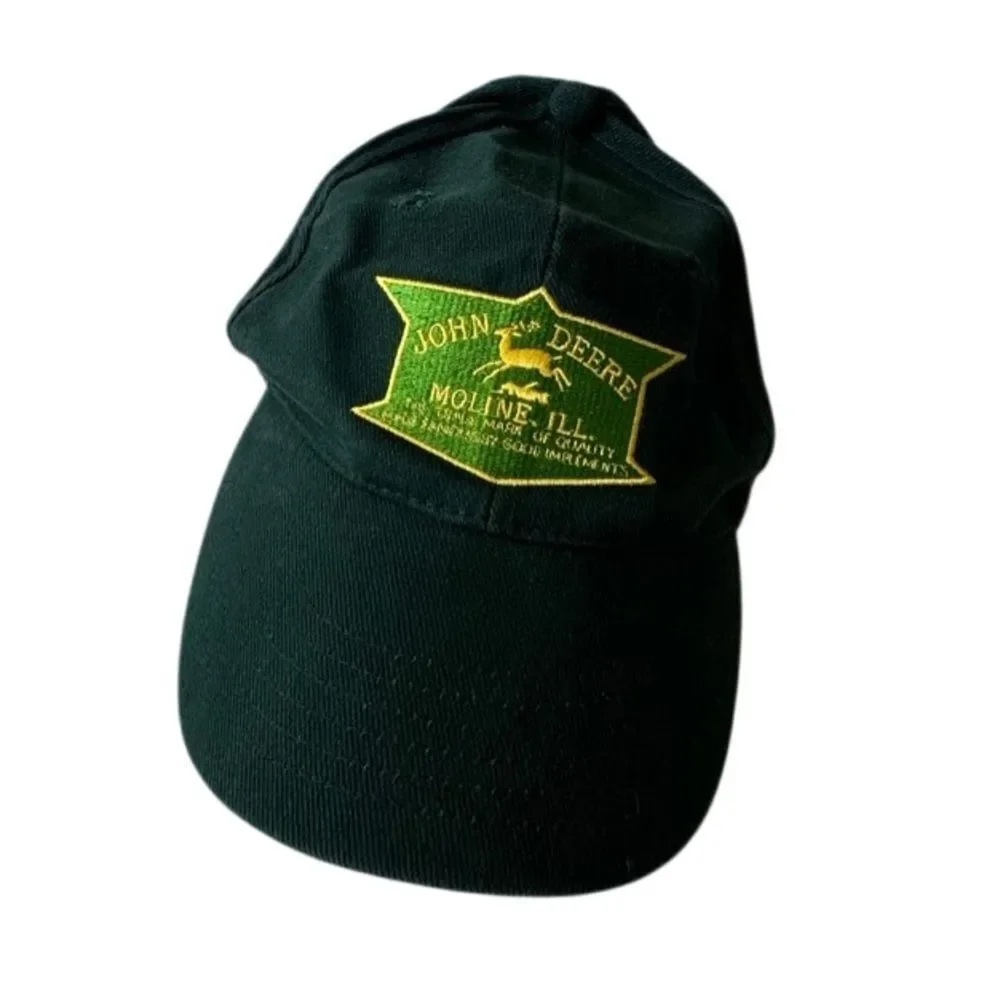 John Deere Trucker Hat Green Logo 100% Cotton Adjustable